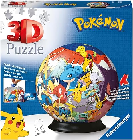 Ravensburger Pokemon 3D Jigsaw Puzzle Ball for Kids Age 6 Years Up - 72 Pieces