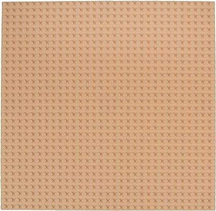 Strictly Briks Large Classic Stackable Baseplates, for Building Bricks, Bases for Tables, Mats, and More, 100% Compatible with All Major Brands, Sandy Yellow, 1 Piece, 10x10 Inches