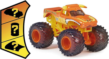 Monster Jam 2022 Spin Master 1:64 Diecast Truck with Bonus Accessory: See-Thru Crew El Toro Loco