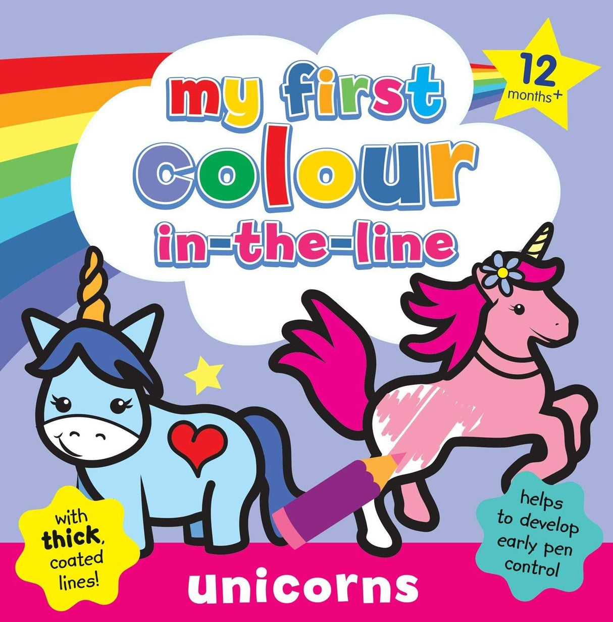 My 1St Colour-In-The-Line Unicorns