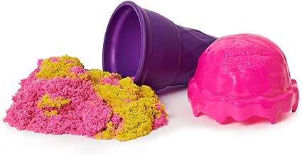 Kinetic Sand Scents, 4oz Ice Cream Cone Container with 2 Colors of All-Natural Scented (Styles May Vary)