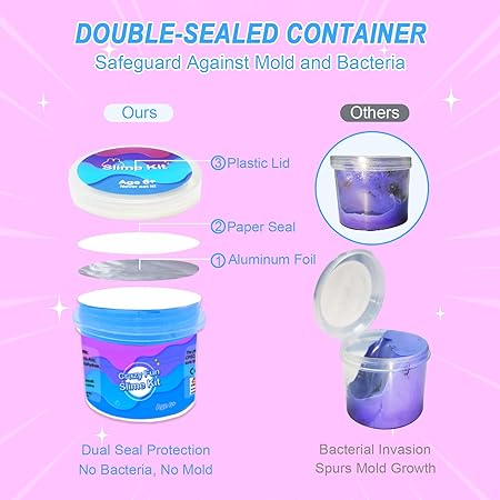 BATURU Non-Sticky Jelly Cube Clear Slime