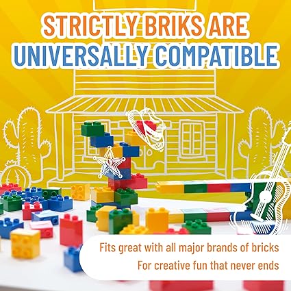 Strictly Briks Toy Large Building Blocks for Kids and Toddlers, Big Bricks Set for Ages 3 and Up, 100% Compatible with All Major Brands, Blue, Green Red and Yellow, 84 Pieces