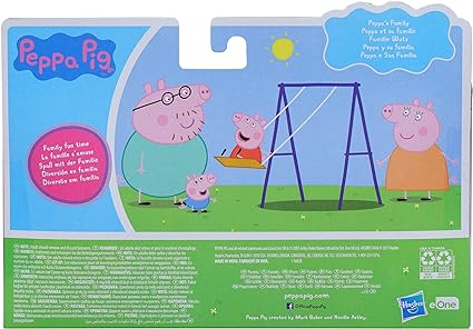 Peppa Pig Peppa's Adventures Peppa's Family Figure 4-Pack Toy, 4 Peppa Pig Family Figures in Iconic Outfits, Ages 3 and up