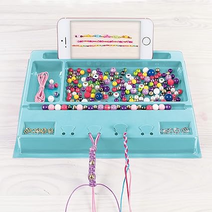 Make it Real - Mega Jewelry Studio - DIY Bead Necklace and Bracelet Making Kit for Tween Girls - Arts and Crafts Kit with Beads and Charms for Unique Jewelry Making - Includes Case