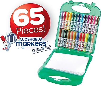 Crayola Pip Squeaks Marker Set (65ct), Washable Markers for Kids, Kids Art Supplies for Classrooms, Mini Markers for School, Ages 4+