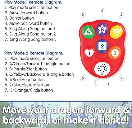 The Learning Journey Play & Learn - Infrared Remote Control Dancing Dragon - Remote Control Dragon - Toddler Toys for Children Ages 2+ Years - Award Winning Toys