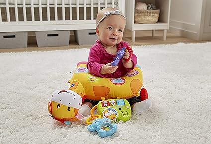 VTech Tummy Time Discovery Pillow 3.94 x 15.75 x 27.17 inches For 12 months to 36 months With childrens plush toy pillows