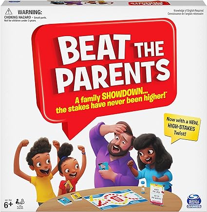 SPIN MASTER GAMES Beat The Parents Classic Family Trivia Game, Kids vs Parents for Ages 6 and up