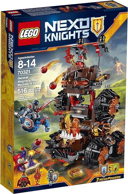 LEGO Nexo Knights 70321 General Magmar's Siege Machine of Doom Building Kit (516 Piece)
