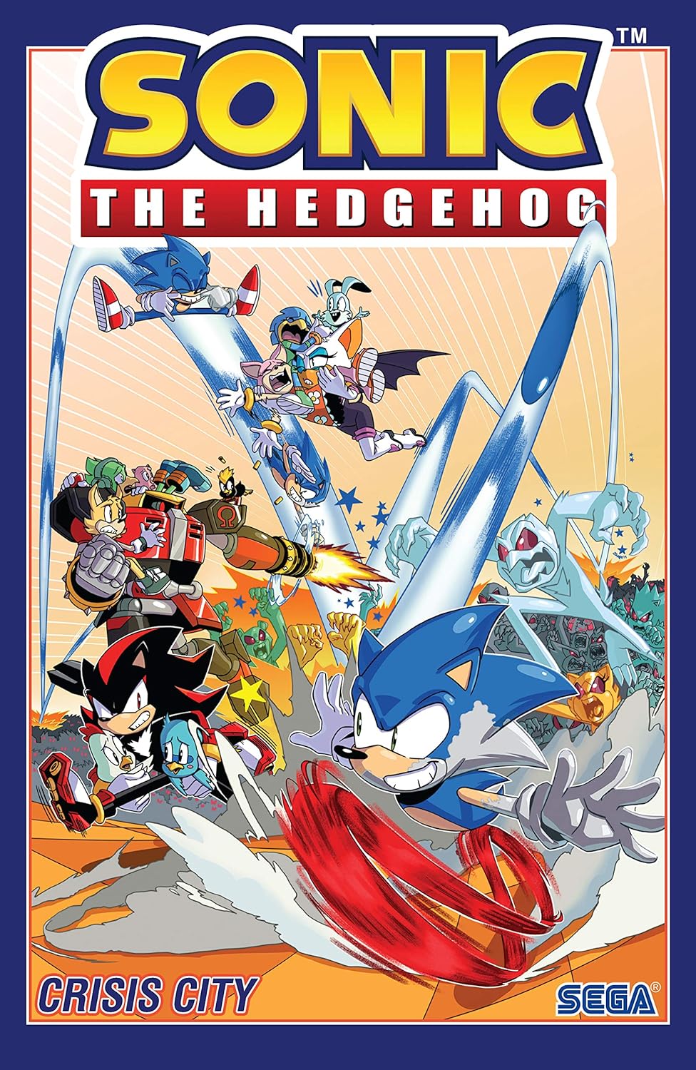 Cover image of the Manga Sonic-the-Hedgehog-Vol-5-Crisis-City
