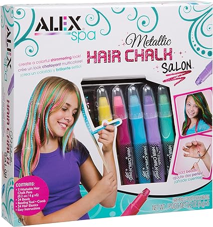 Alex Spa Metallic Hair Chalk Salon Girls Fashion Activity