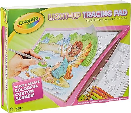 Crayola Light Up Tracing Pad - PINK - BRIGHT LED POWER in an Ultra Thin Tablet