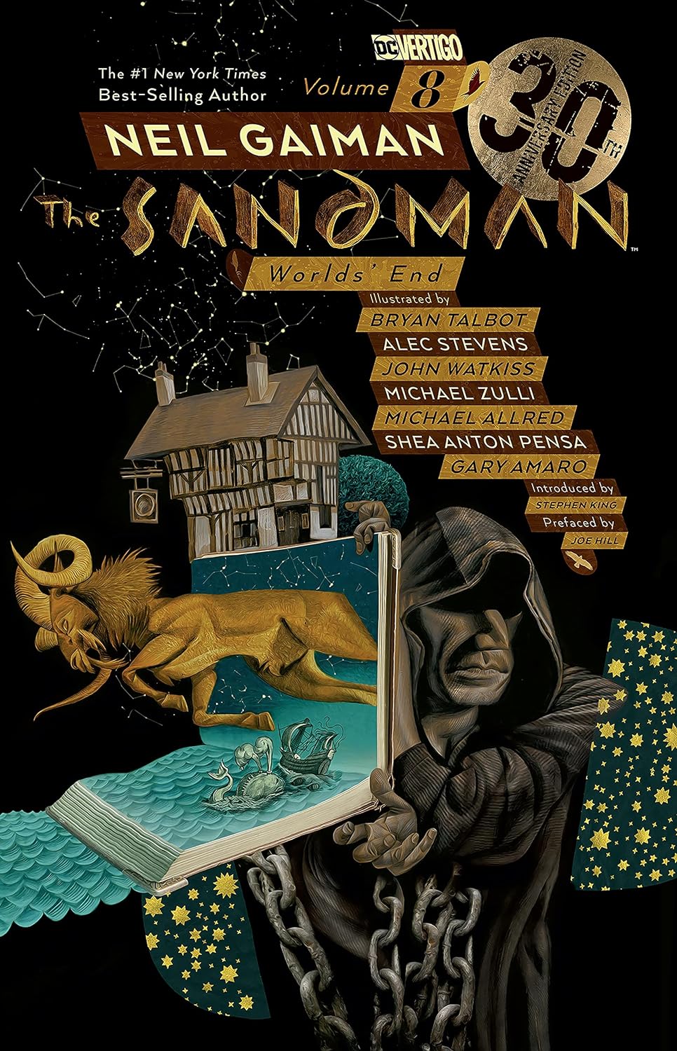 Cover image of the Manga The-Sandman-Vol-8-Worlds-End-30th-Anniversary-Edition