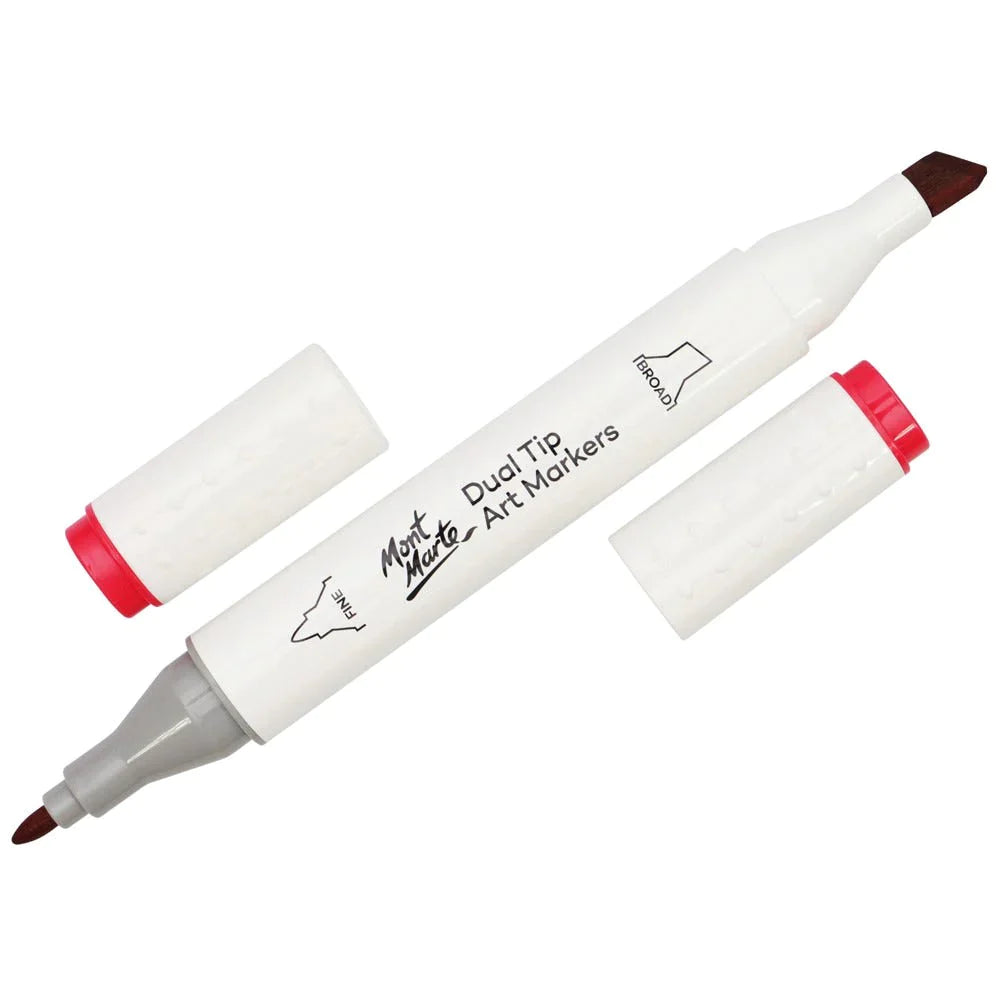 Mont Marte Dual Tip Alcohol Art Marker - Scarlet Red R2