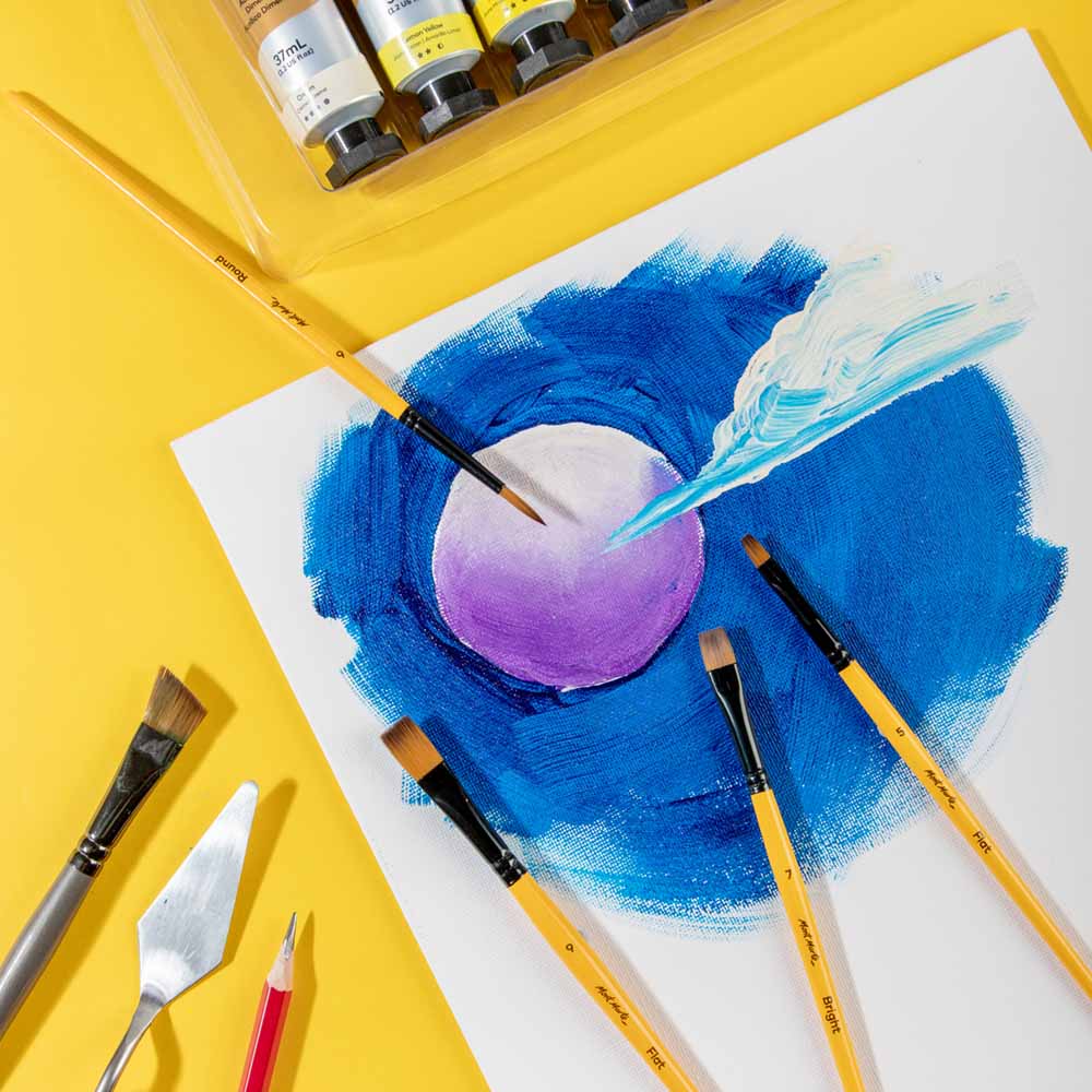 Mont Marte Mont Martee Gallery Series Paint Brush Set Acrylic 4Pc