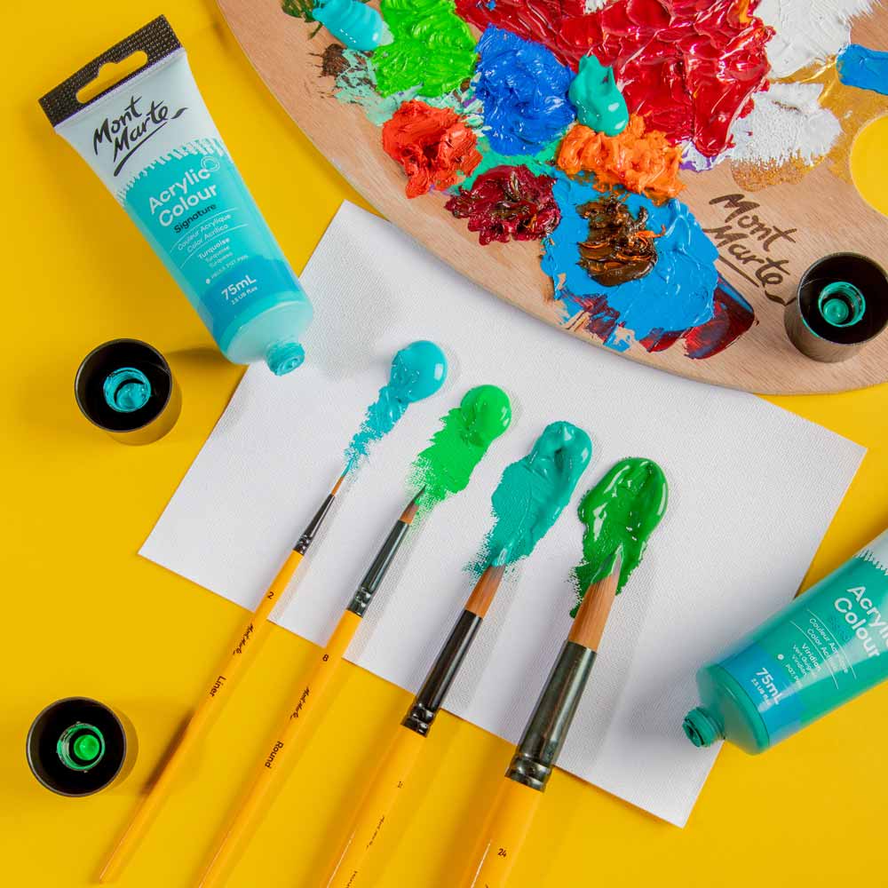 Mont Marte Mont Martee Gallery Series Acrylic Brush 4 Pc Set