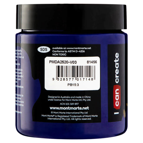 Mont Marte Mont Martee Dimension Acrylic Paint 250Ml Pot Phthalo Blue
