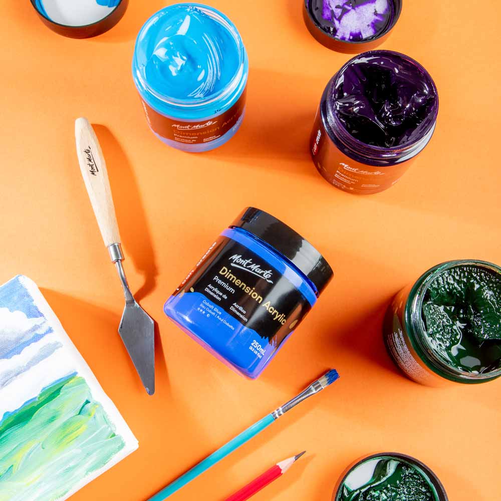 Mont Marte Mont Martee Dimension Acrylic Paint 250Ml Pot Cobalt Blue