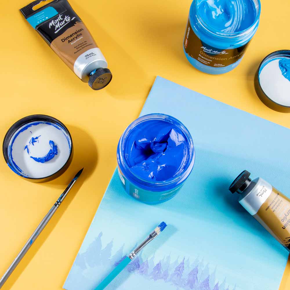 Mont Marte Mont Martee Dimension Acrylic Paint 250Ml Pot Cobalt Blue