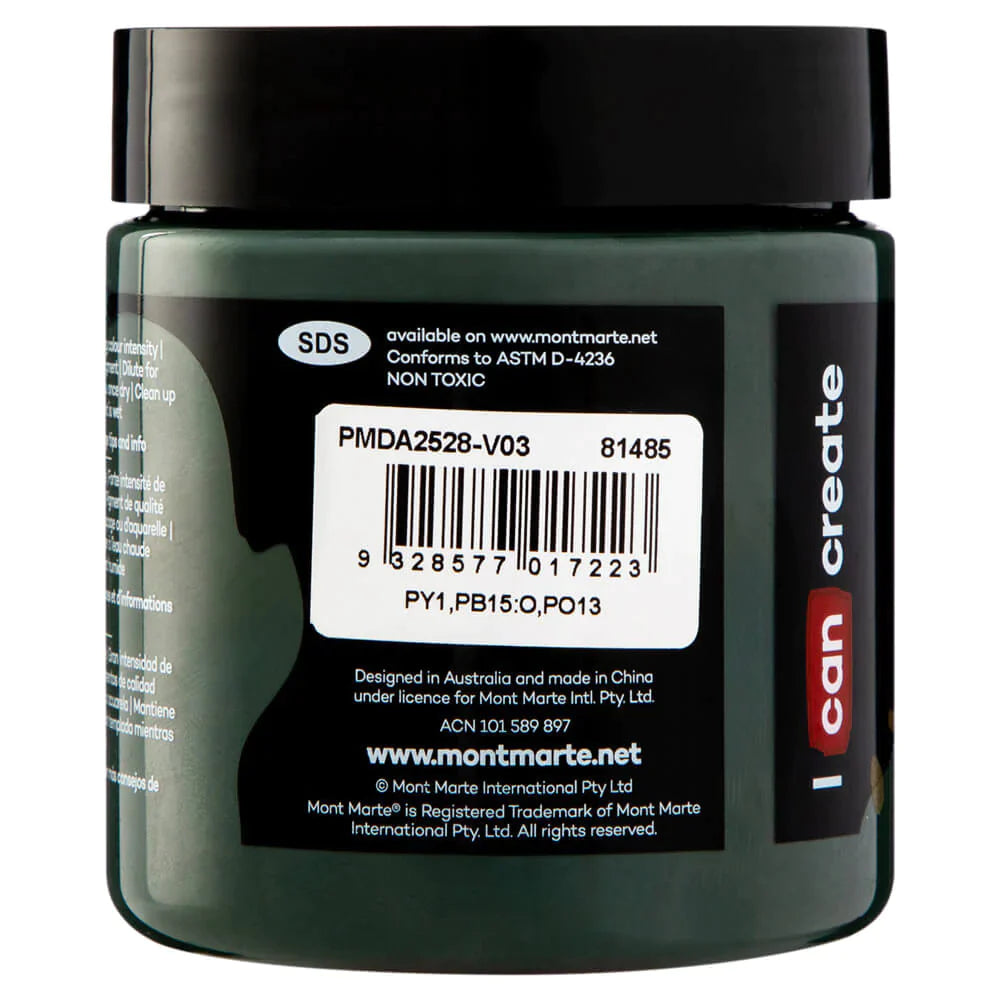 Mont Marte Mont Martee Dimension Acrylic Paint 250Ml Pot Terre Verte