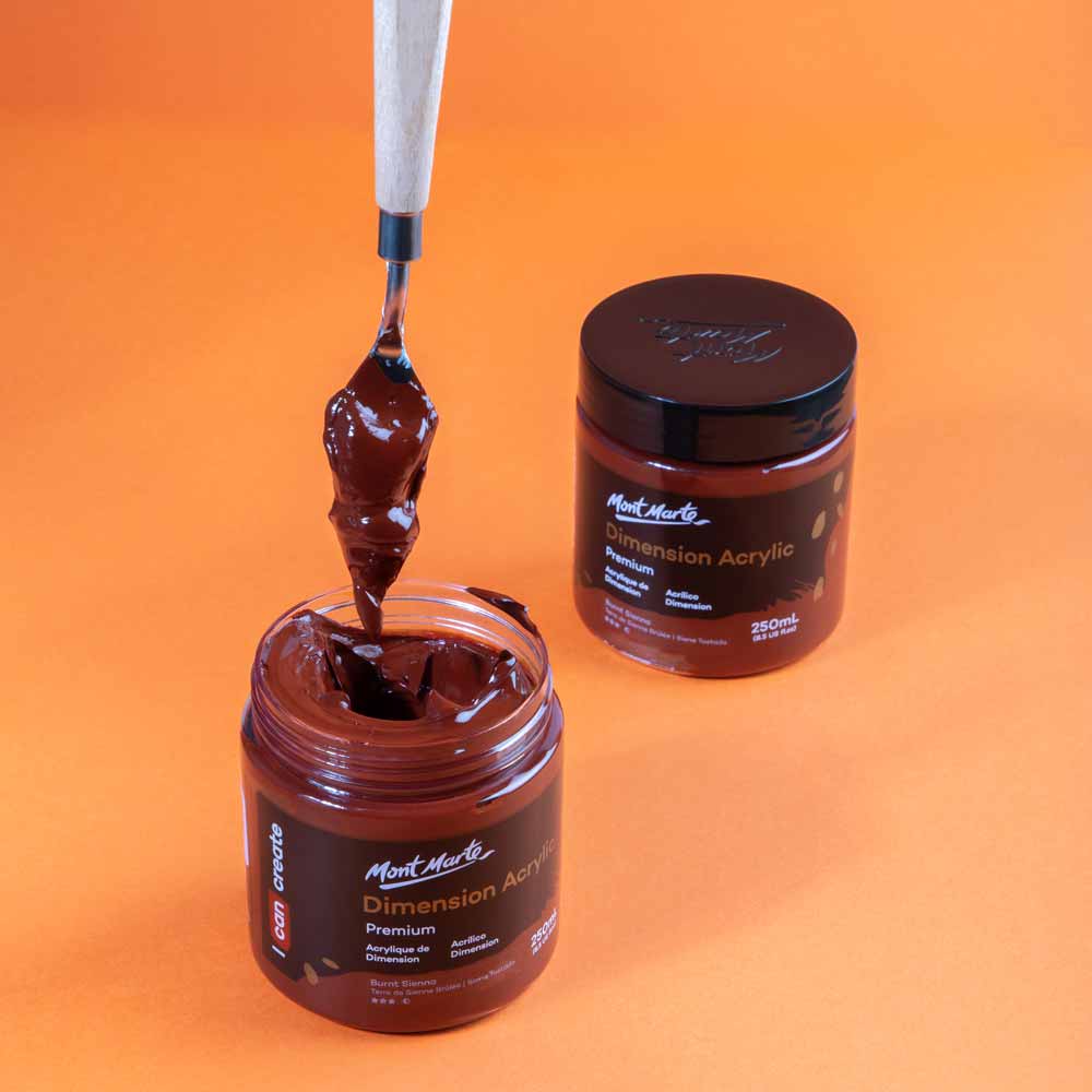 Mont Marte Mont Martee Dimension Acrylic Paint Burnt Sienna 250Ml Pot