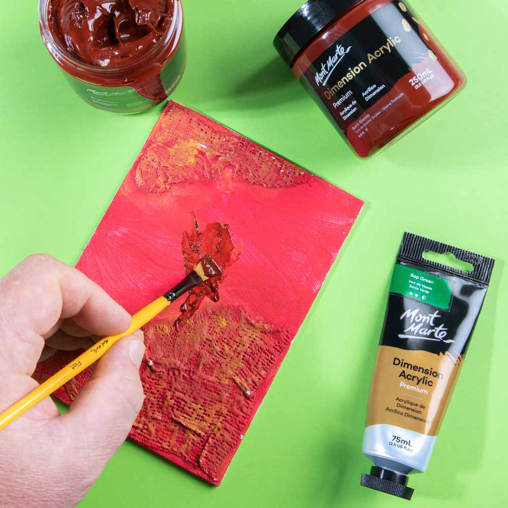 Mont Marte Mont Martee Dimension Acrylic Paint Burnt Sienna 250Ml Pot