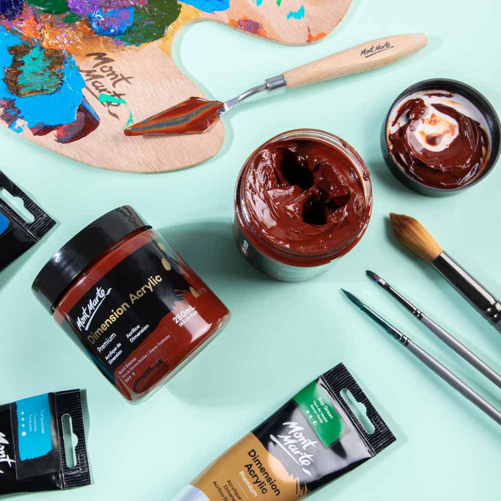 Mont Marte Mont Martee Dimension Acrylic Paint Burnt Sienna 250Ml Pot
