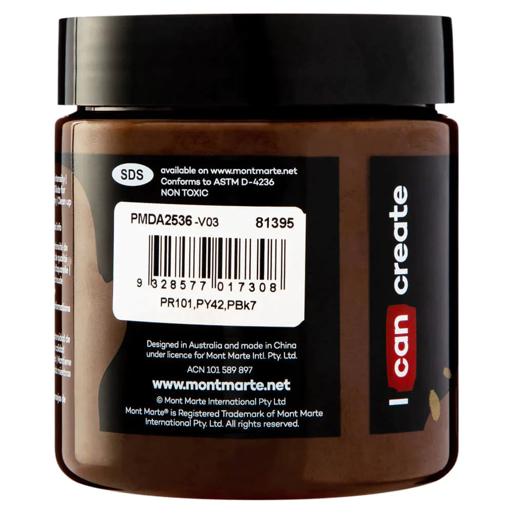 Mont Marte Mont Martee Dimension Acrylic Paint 250Ml Pot Burnt Umber
