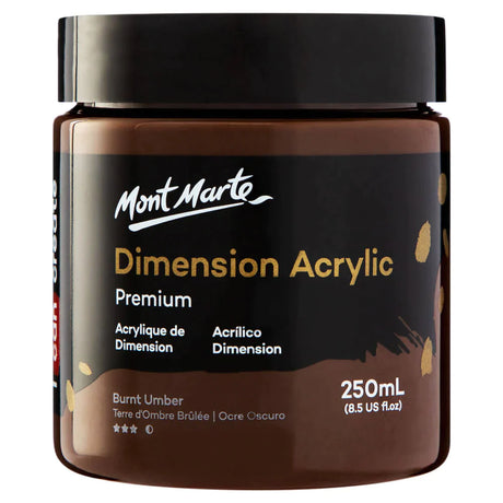 Mont Marte Dimension Acrylic Premium 250ml - Burnt Umber