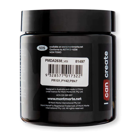 Mont Marte Mont Martee Dimension Acrylic Paint Van Dyke Brown 250Ml Pot