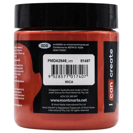 Mont Marte Mont Martee Dimension Acrylic Paint Pearl Wine Red 250Ml Pot