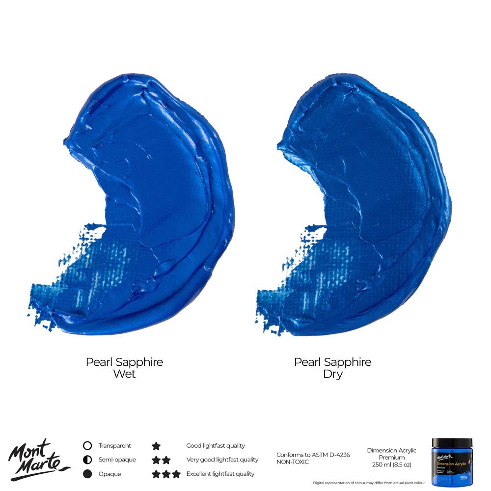 Mont Marte Mont Martee Dimension Acrylic 250Ml Pearl Sapphire