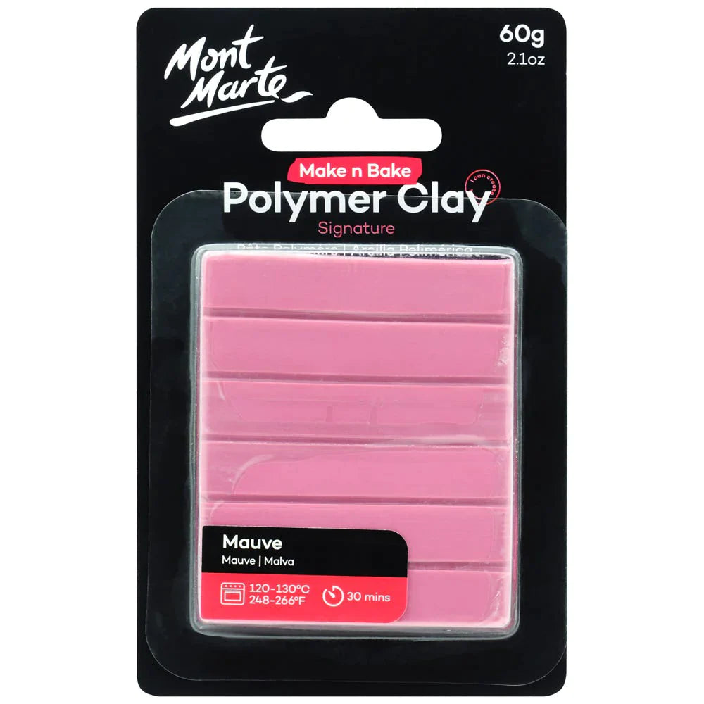 Mont Marte Make N Bake Polymer Clay Signature 60g - Mauve