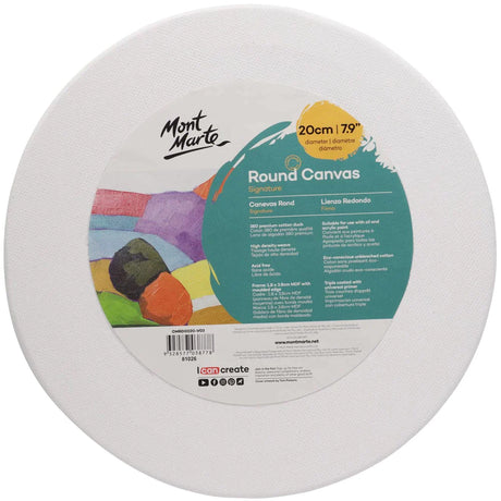 Mont Marte Canvas Round 20Cm