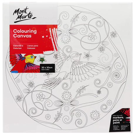 Mont Marte Colouring Canvas 30X30Cm Nature