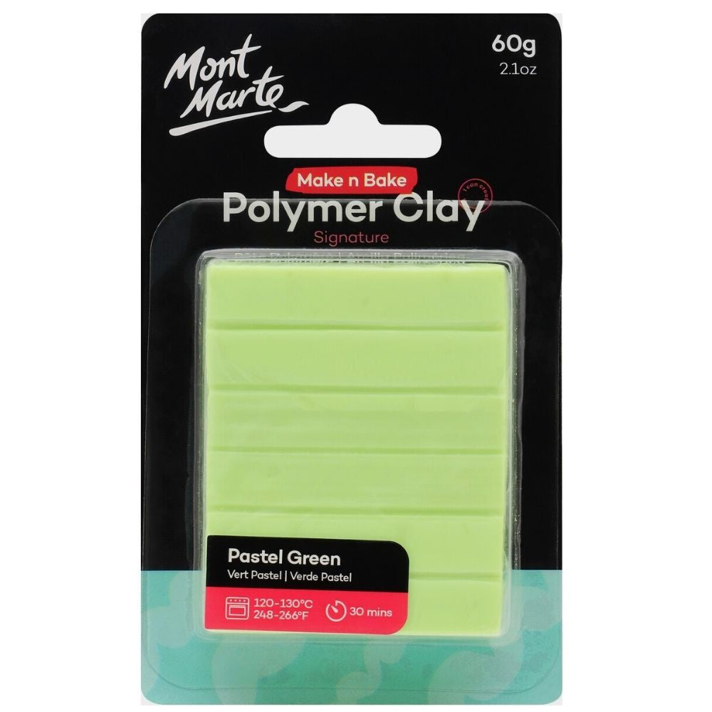 Mont Marte Make N Bake Polymer Clay Signature 60g - Pastel Green