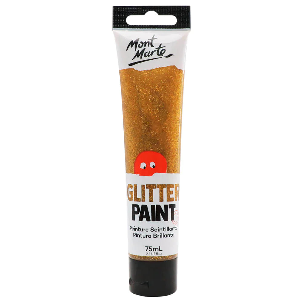 Mont Marte Kids - Glitter Paint 75Ml - Gold