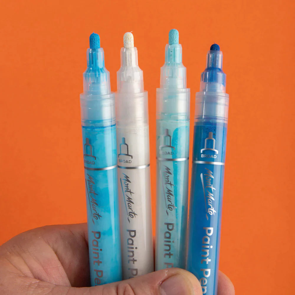 Mont Marte Mont Martee Signature Acrylic Paint Pen Set Broad Tip 24Pc