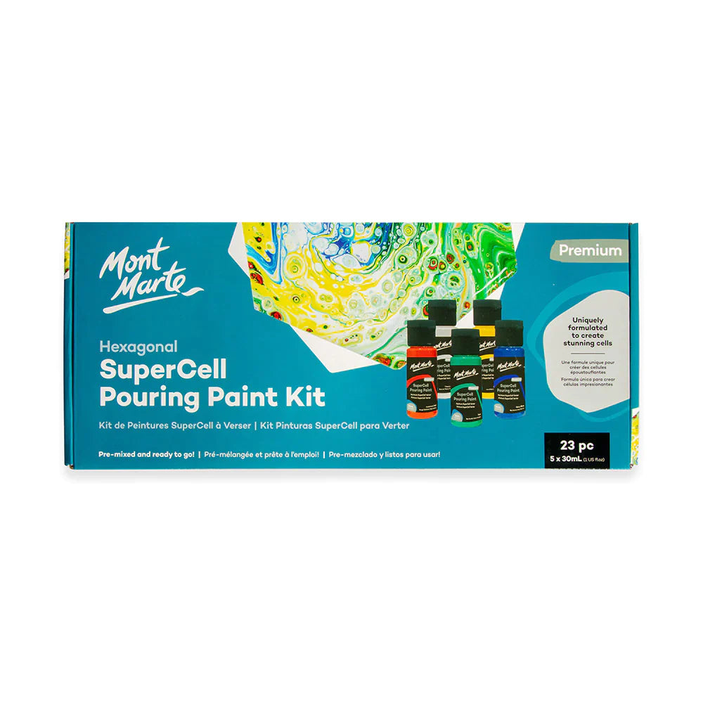 Mont Marte Supercell Pouring Paint Kit 23Pc