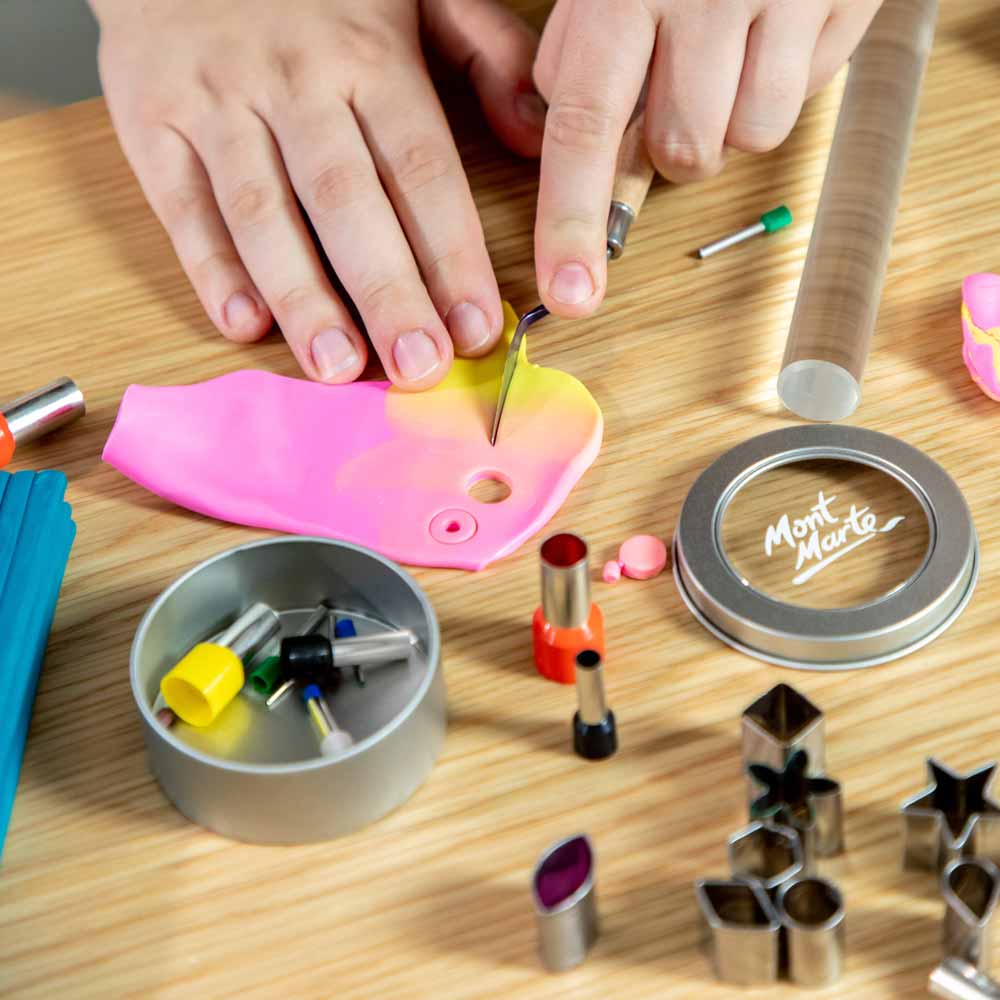 Mont Marte Mont Martee Make N Bake Polymer Clay 400G Block Lemon Yellow