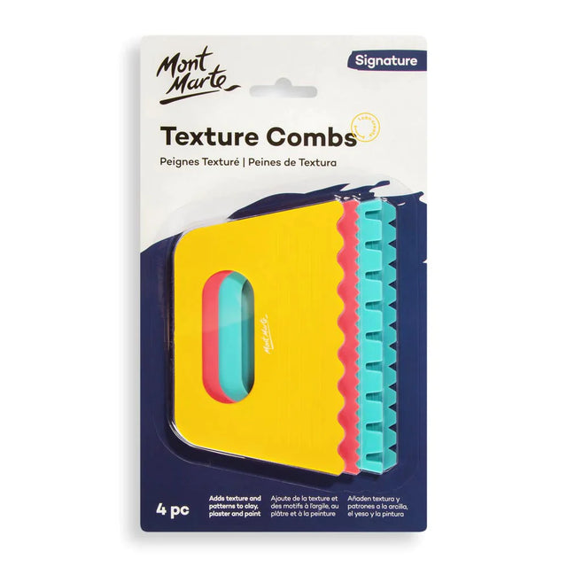 Mont Marte Texture Comb Set 4Pc