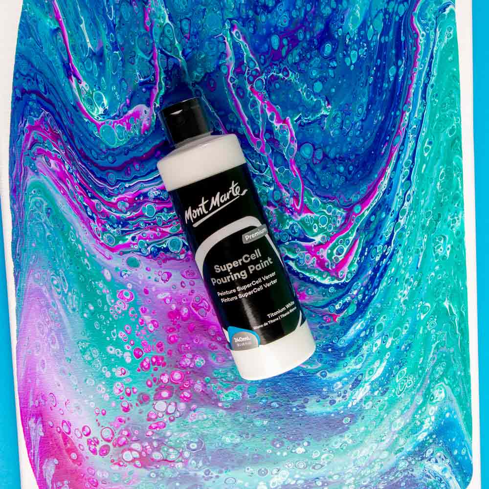 Mont Marte Mont Martee Supercell Pouring Paint 240Ml Bottle White