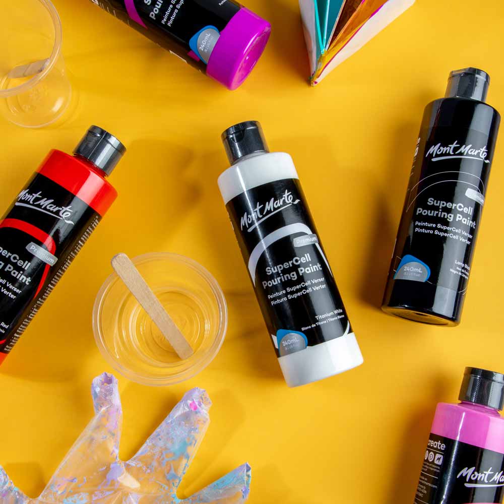 Mont Marte Mont Martee Supercell Pouring Paint 240Ml Bottle White