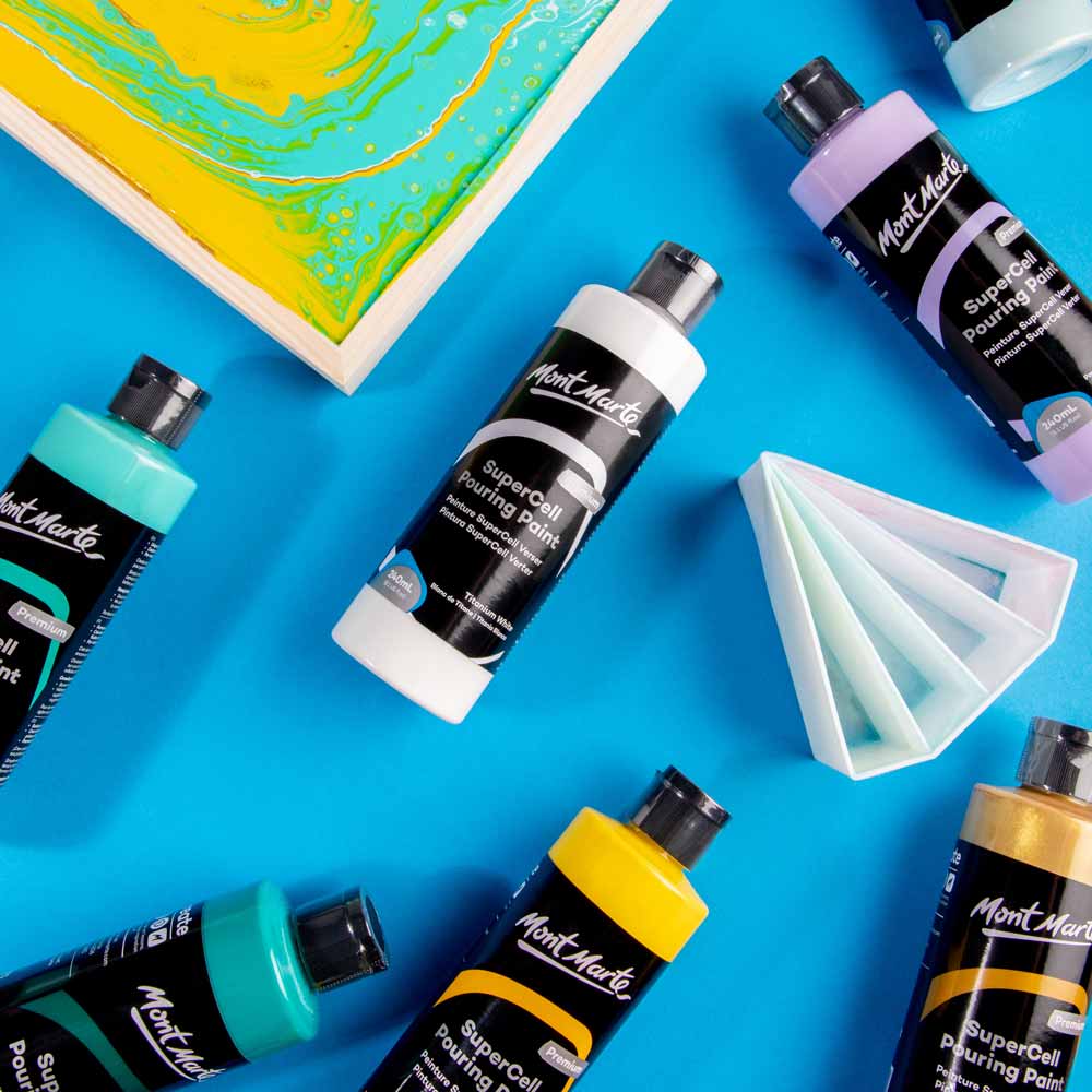 Mont Marte Mont Martee Supercell Pouring Paint 240Ml Bright Yellow