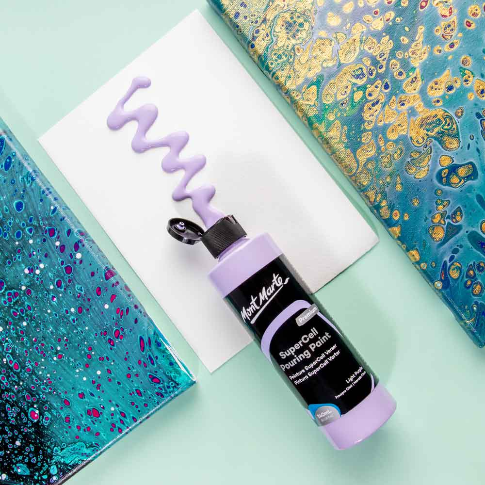 Mont Marte Mont Martee Supercell Pouring Paint 240Ml Bottle Light Purple