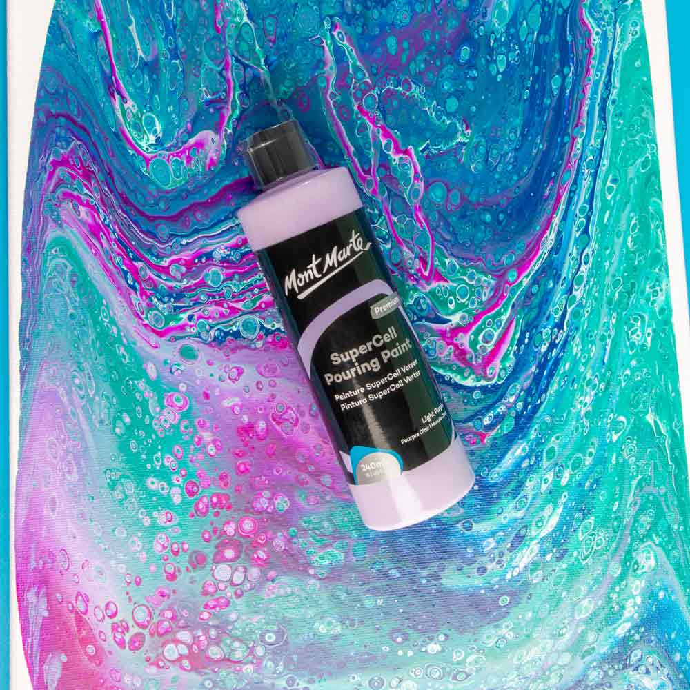 Mont Marte Mont Martee Supercell Pouring Paint 240Ml Bottle Light Purple