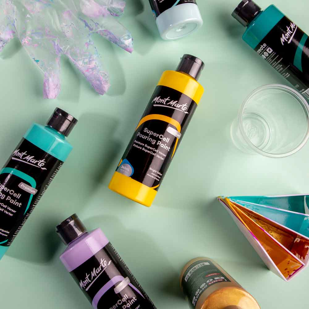 Mont Marte Mont Martee Supercell Pouring Paint 240Ml Bottle Light Purple