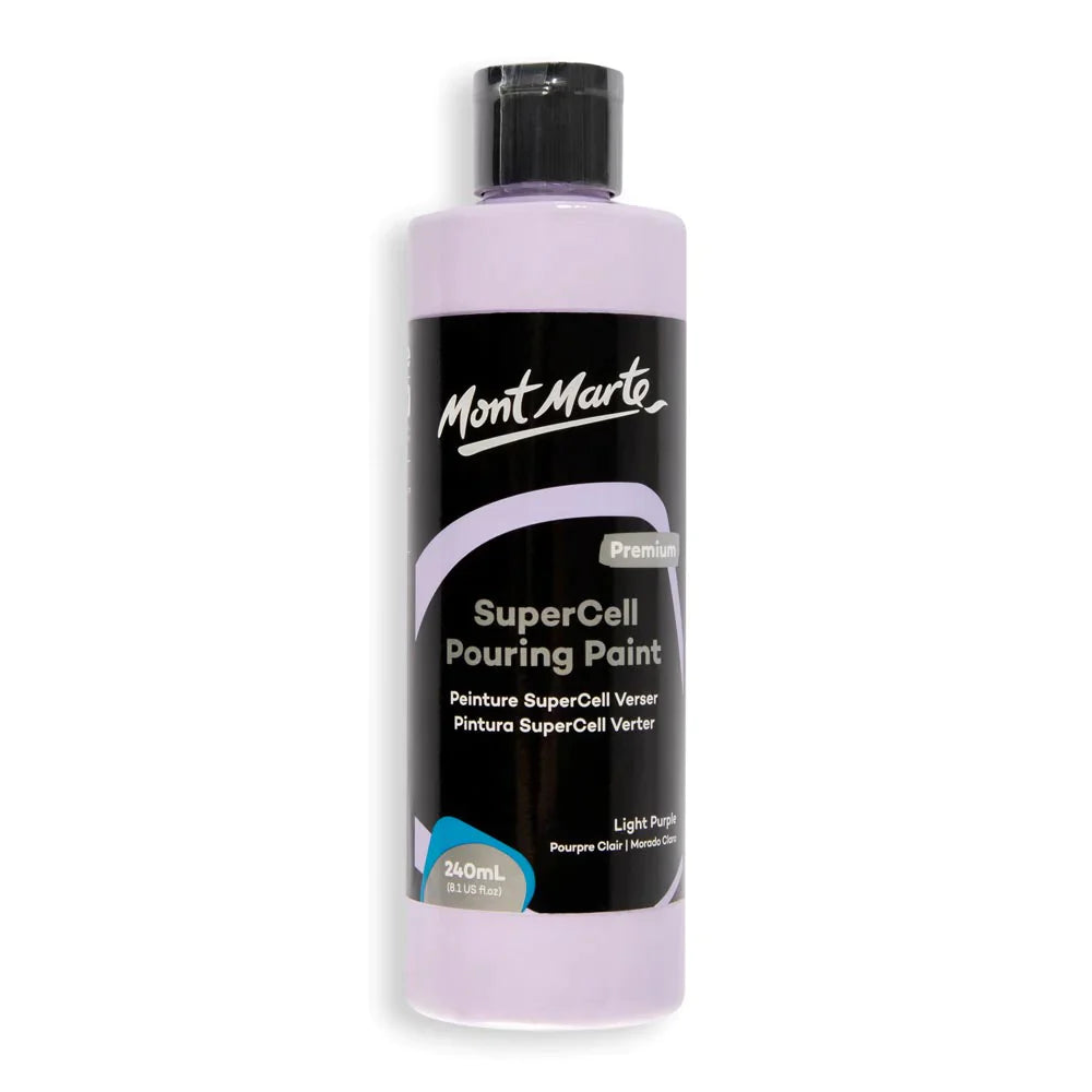 Mont Marte Supercell Pouring Paint 240Ml Bottle - Light Purple
