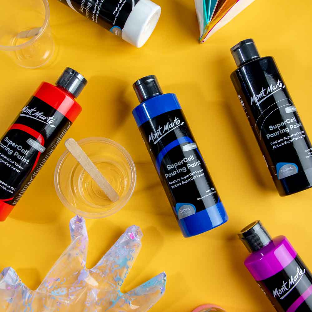 Mont Marte Mont Martee Supercell Pouring Paint 240Ml Lamp Black